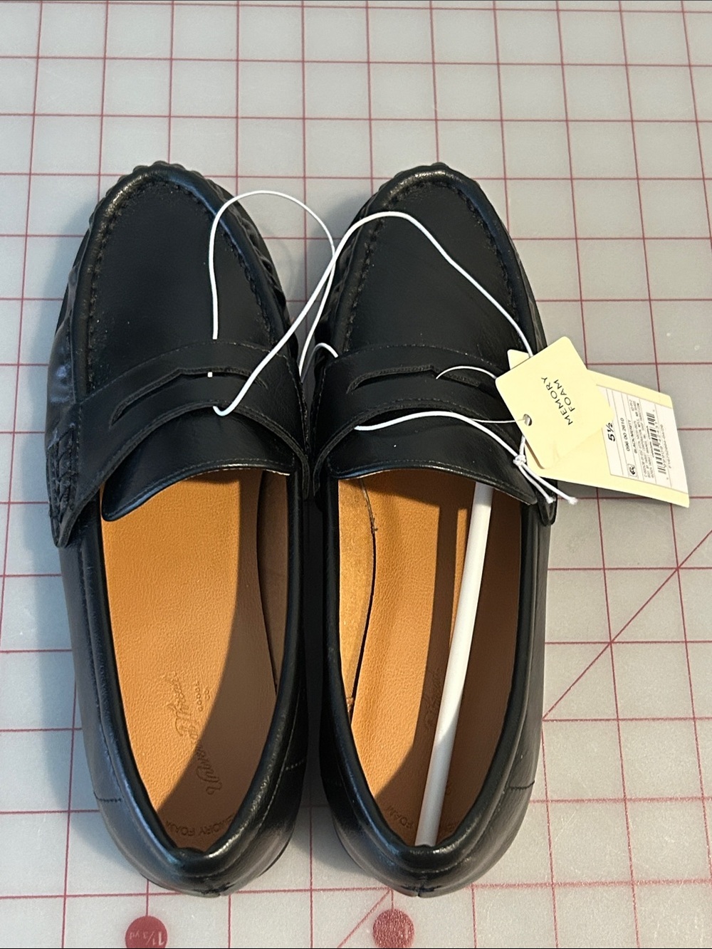 Universal Thread Black Faux-Leather Penny Loafers